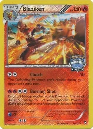 Blaziken - 14/111 (National Championships) — League & Championship Cards