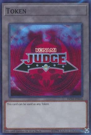 Official Judge Token: TKN4-EN036 — Judge Promotional Cards
