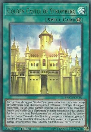Golden Castle of Stromberg — Duel Overload Yu-Gi-Oh! card by KAZUKI TAKAHASHI