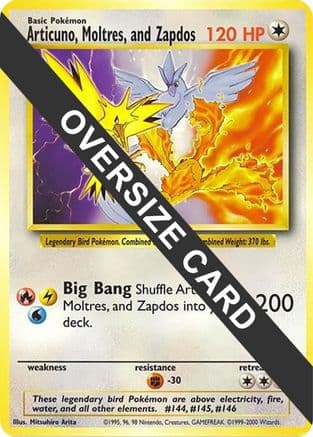 Articuno, Moltres, and Zapdos (Warner Bros. Promo) — Jumbo Cards Pokémon TCG card by Mitsuhiro Arita