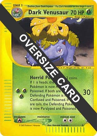 Dark Venusaur - 7 (Best of Game 7 Promo) — Jumbo Cards Pokémon TCG card by Shin-ichi Yoshida