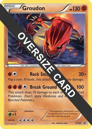 Groudon - XY52 (XY Black Star Promo) — Jumbo Cards Pokémon TCG card by Hasuno Atsuko
