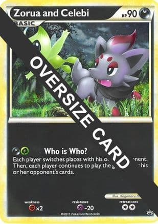 Zorua and Celebi (Black and White Tour Promo) — Jumbo Cards Pokémon TCG card by Kagemaru Himeno