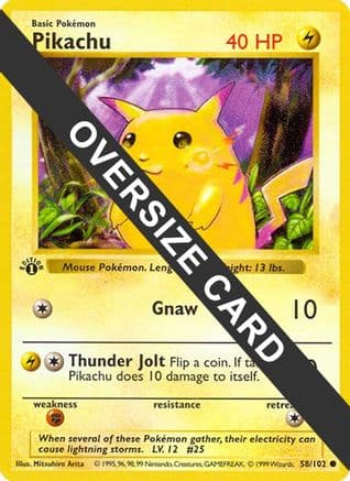 Pikachu - 58/102 — Jumbo Cards Pokémon TCG card by Pikachu Artist