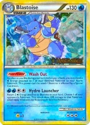 Blastoise - 13/95 (Prerelease) — HGSS Promos Pokémon TCG card by Mitsuhiro Arita