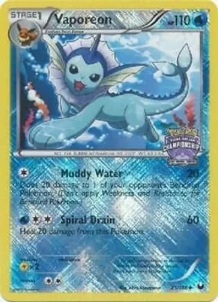 Vaporeon - 25/108 (State Championships) — League & Championship Cards