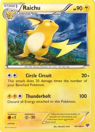Raichu - 43/146 (Cosmos Holo) — Blister Exclusives Pokémon TCG card by Mitsuhiro Arita