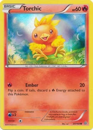 Torchic - 25/160 (Sheen Holo) — Miscellaneous Cards & Products