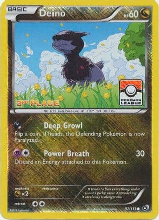 Deino - 97/113 (Pokemon League) [3rd Place] — League & Championship Cards Pokémon TCG card by Akira Komayama