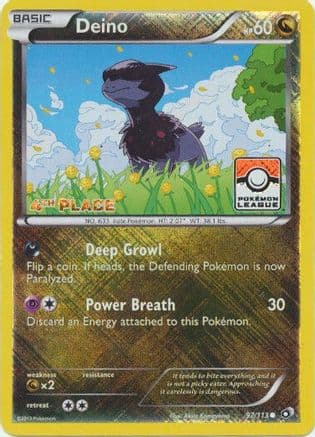 Deino - 97/113 (Pokemon League) [4th Place] — League & Championship Cards Pokémon TCG card by Aya Kusajima