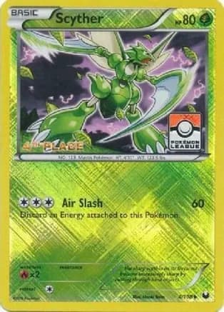 Scyther - 4/108 (Pokemon League) [4th Place] — League & Championship Cards