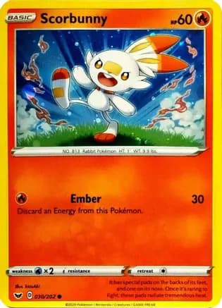 Scorbunny - 030/202 (Cosmos Holo) — Blister Exclusives