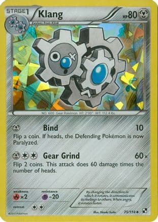 Klang - 75/114 (Cracked Ice Holo) — Blister Exclusives Pokémon TCG card by Hokuto Saito