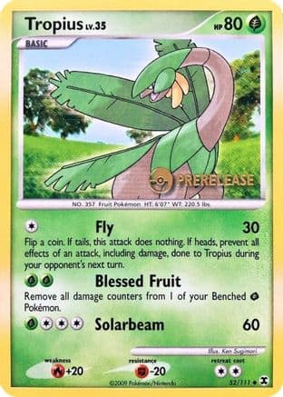 Tropius - 52/111 (Prerelease) — Nintendo Promos Pokémon TCG card by Ken Sugimori