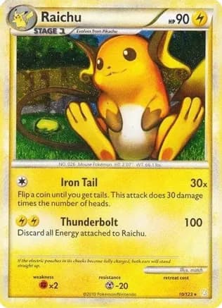 Raichu - 10/123 (Cracked Ice Holo) — Deck Exclusives