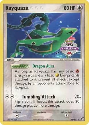 Rayquaza - 22/107 (2004-2005 Gym Challenge) — League & Championship Cards