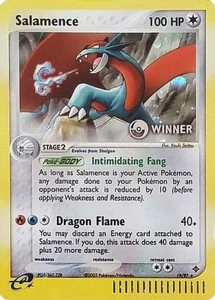 Salamence - 19/97 (e-League) [Winner] — Nintendo Promos Pokémon TCG card by Kouki Saito
