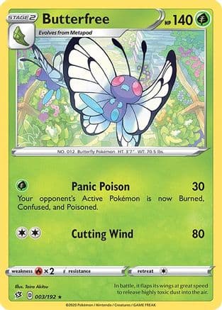 Butterfree — SWSH02: Rebel Clash Pokémon TCG card by ryoma uratsuka