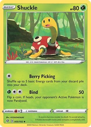 Shuckle — SWSH02: Rebel Clash Pokémon TCG card by Kurata So