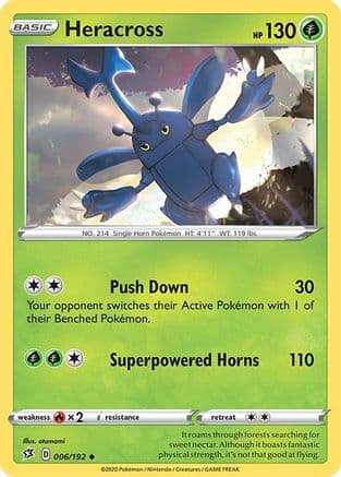 Heracross — SWSH02: Rebel Clash Pokémon TCG card by GOSSAN