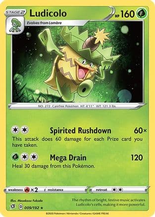 Ludicolo — SWSH02: Rebel Clash Pokémon TCG card by Masakazu Fukuda