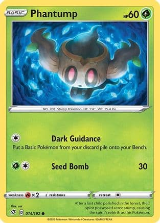 Phantump — SWSH02: Rebel Clash Pokémon TCG card by sui