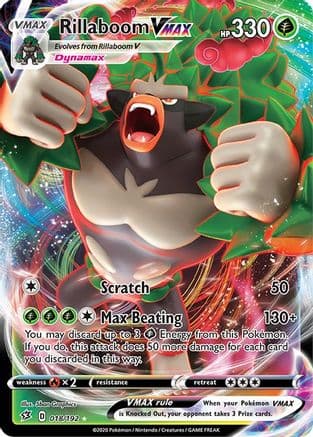 Rillaboom VMAX — SWSH02: Rebel Clash Pokémon TCG card by 5ban Graphics
