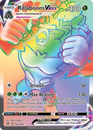 Rillaboom VMAX (Secret) — SWSH02: Rebel Clash Pokémon TCG card by Aya Kusube
