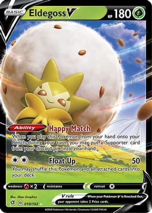 Eldegoss V — SWSH02: Rebel Clash Pokémon TCG card by 5ban Graphics