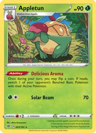 Appletun — SWSH02: Rebel Clash Pokémon TCG card by Akira Komayama