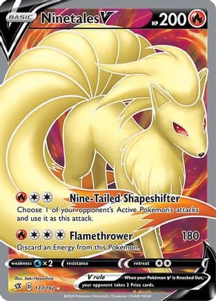 Ninetales V (Full Art) — Pokémon TCG card