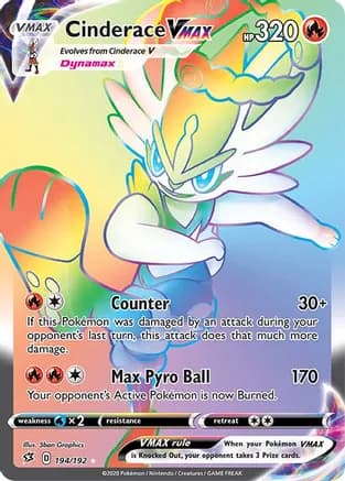 Cinderace VMAX (Secret) — SWSH02: Rebel Clash