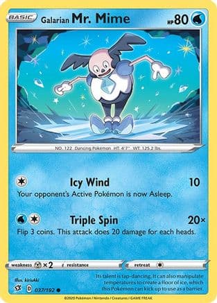 Galarian Mr. Mime — SWSH02: Rebel Clash Pokémon TCG card by kirisAki