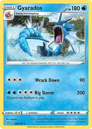 Gyarados — SWSH02: Rebel Clash Pokémon TCG card by hatachu