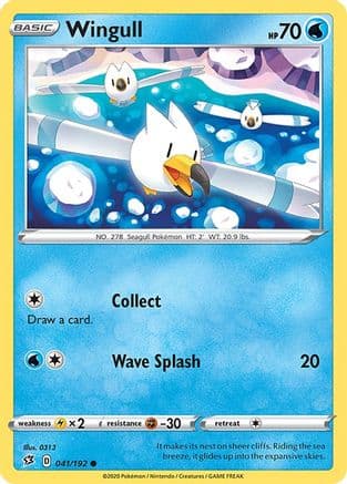 Wingull — SWSH02: Rebel Clash Pokémon TCG card by 0313