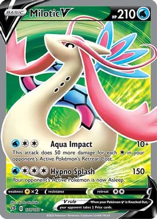 Milotic V (Full Art) — SWSH02: Rebel Clash