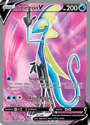 Inteleon V (Full Art) — SWSH02: Rebel Clash