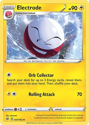 Electrode — SWSH02: Rebel Clash Pokémon TCG card by otumami