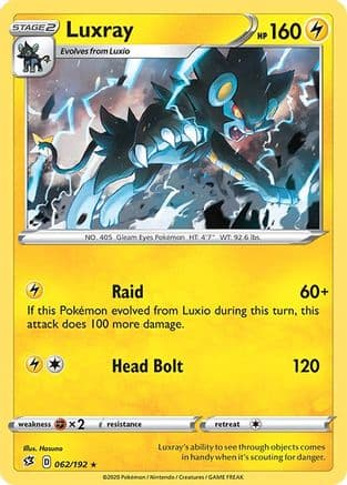 Luxray — SWSH02: Rebel Clash Pokémon TCG card by Hasuno