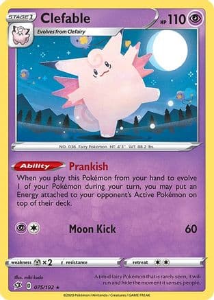 Clefable — SWSH02: Rebel Clash Pokémon TCG card by satoma