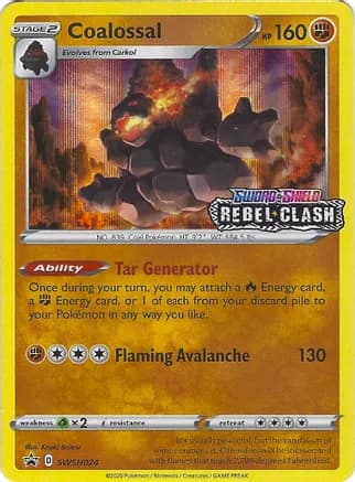 Coalossal - SWSH024 (Prerelease) — SWSH: Sword & Shield Promo Cards