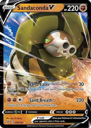 Sandaconda V — SWSH02: Rebel Clash Pokémon TCG card by aky CG Works