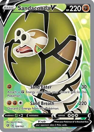 Sandaconda V (Full Art) — SWSH02: Rebel Clash
