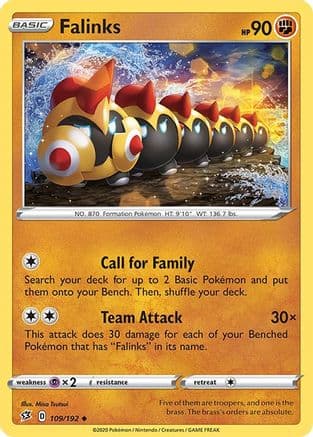 Falinks — SWSH02: Rebel Clash Pokémon TCG card by Misa Tsutsui