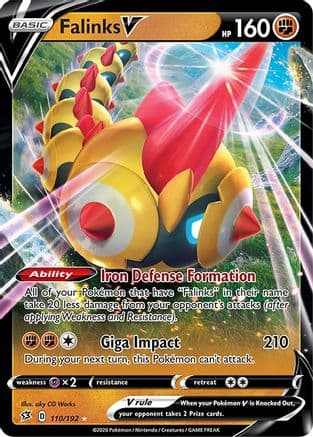 Falinks V — SWSH02: Rebel Clash Pokémon TCG card by aky CG Works