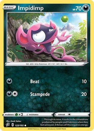 Impidimp — SWSH02: Rebel Clash Pokémon TCG card by Kouki Saitou