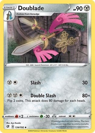 Doublade — SWSH02: Rebel Clash Pokémon TCG card by Aya Kusube