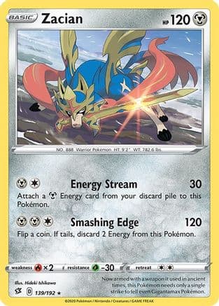 Zacian — SWSH02: Rebel Clash Pokémon TCG card by Hideki Ishikawa