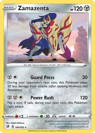 Zamazenta — SWSH02: Rebel Clash Pokémon TCG card by Hideki Ishikawa