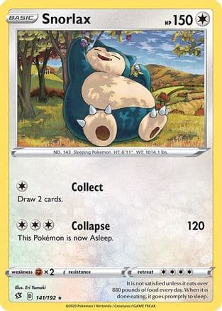 Snorlax — SWSH02: Rebel Clash Pokémon TCG card by Eri Yamaki